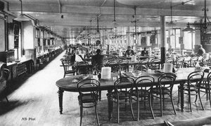 Dining Room for Employees at the Bon Marché Department Stores, Paris, c.1890 by French Photographer